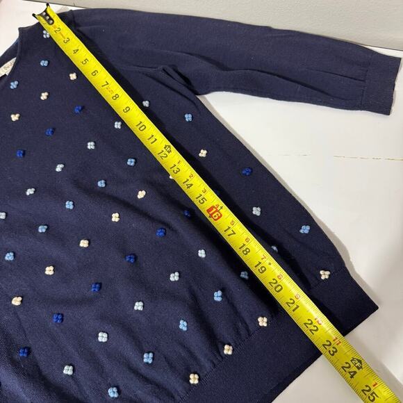 4/$20 Women's Boden Navy Sweater with Embellishments - Picture 4 of 6